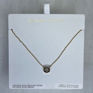 Kendra Scott Blue Topaz Birthstone Necklace